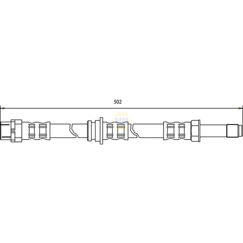 NAPA Brake Hydraulic Hose Line Rear NBH1030