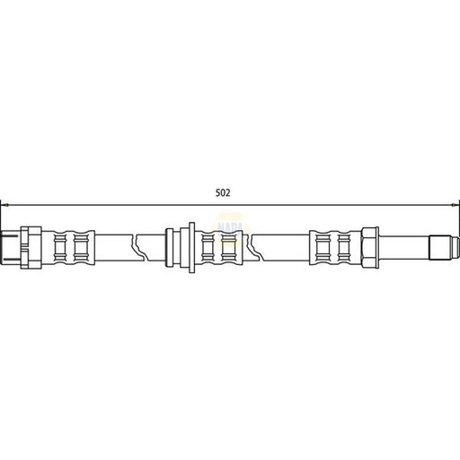 NAPA Brake Hydraulic Hose Line Rear NBH1030