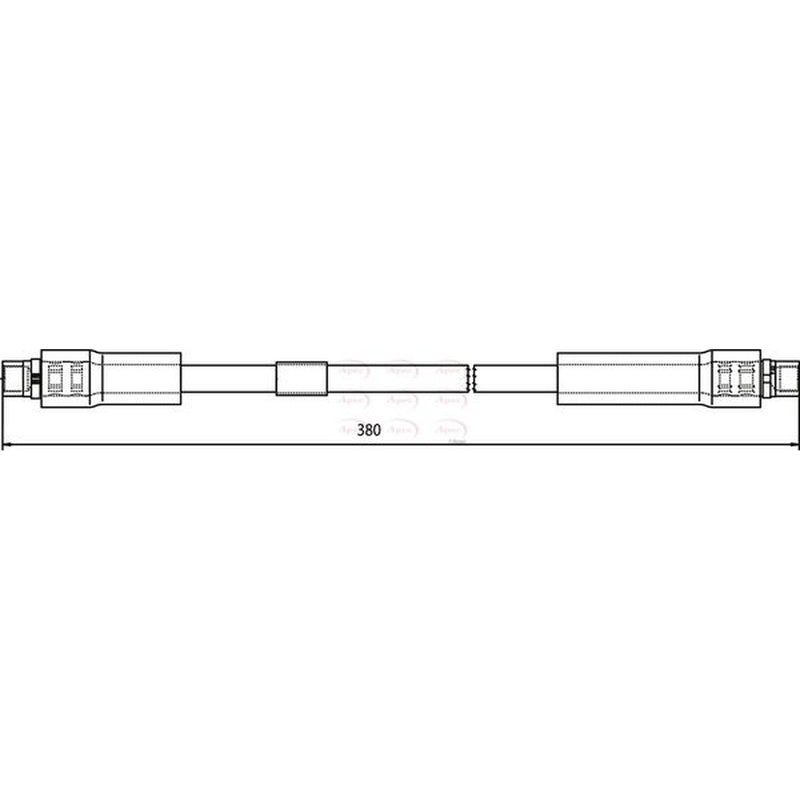 Apec Brake Hydraulic Hose Line Front fits Audi A8 D3 2002-2010