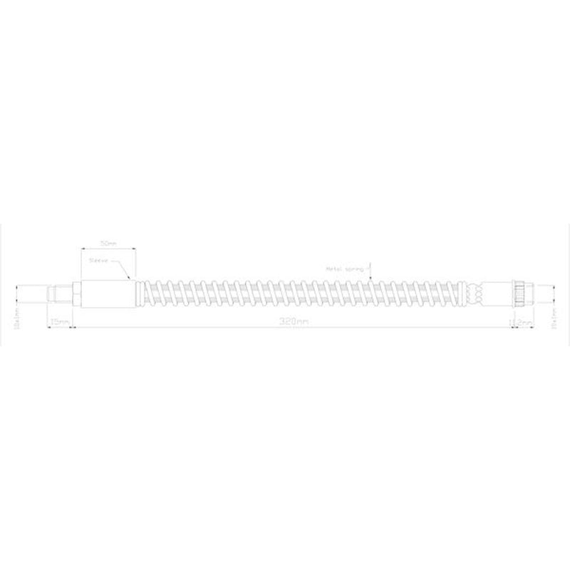 Abtex Brake Hydraulic Hose Line Front fits Renault Clio 1998-2016