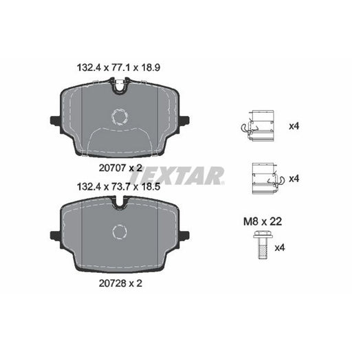 Textar Front Brake Pad Set 2070701