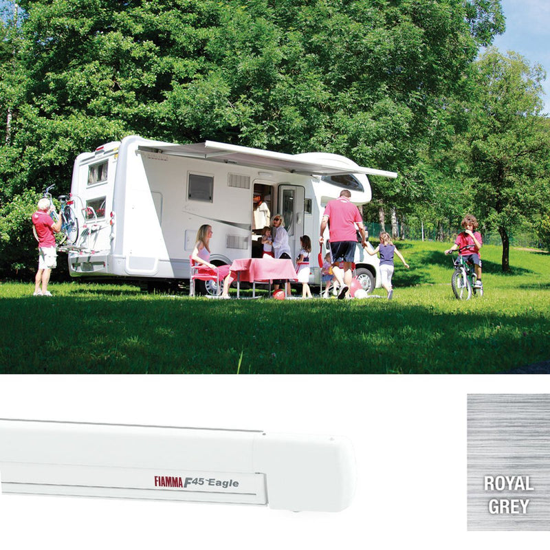 Fiamma F45 Eagle 400 Awning, Polar White Royal Grey Fiamma - Dynamic Drive