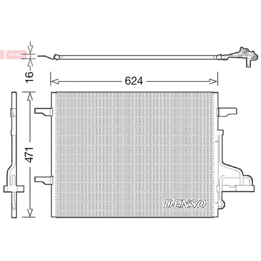 Denso Air Conditioning Condenser fits Ford Kuga I 2008-2012 2.0 2.5