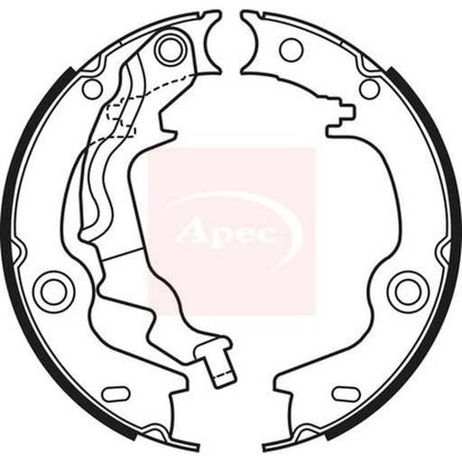 Apec Parking Brake Shoe Set fits Hyundai Accent III 2005-2010 1.4 1.5 1.6