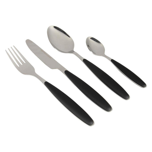 Gimex Cutlery Black Soft Touch Handle 16 Pieces Gimex - Dynamic Drive