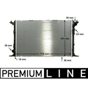 Mahle Engine Radiator fits Audi A8 D4 2012-2018 4.0