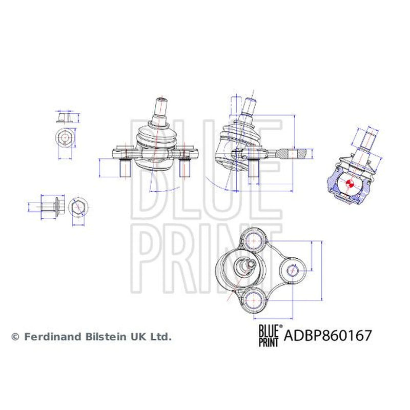Blue Print Ball Joint Front Right ADBP860167