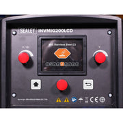 Sealey Inverter Welder MIG TIG & mmA 200A with LCD Screen INVMIG200LCD Sealey - Dynamic Drive
