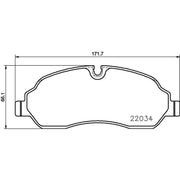 Brembo 4 x Front Brake Pad Set fits Ford Tourneo Custom V362 Bus 2015-2023 2.0