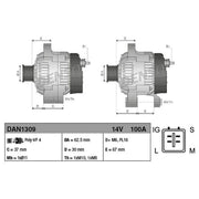 Denso Car Alternator 12V DAN1309