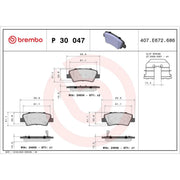 Brembo Front & Rear Pads fits Kia Soul II 2014-2018