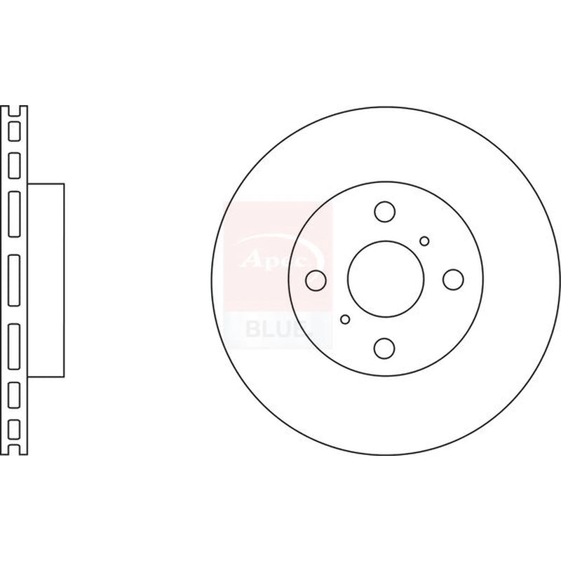 Apec 2 x Vented Front Brake Discs SDK6579-x2