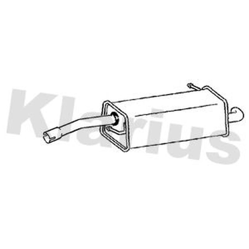 Klarius Box With Tail Pipe Rear fits Ford Fiesta VI 2008-2017 1.6