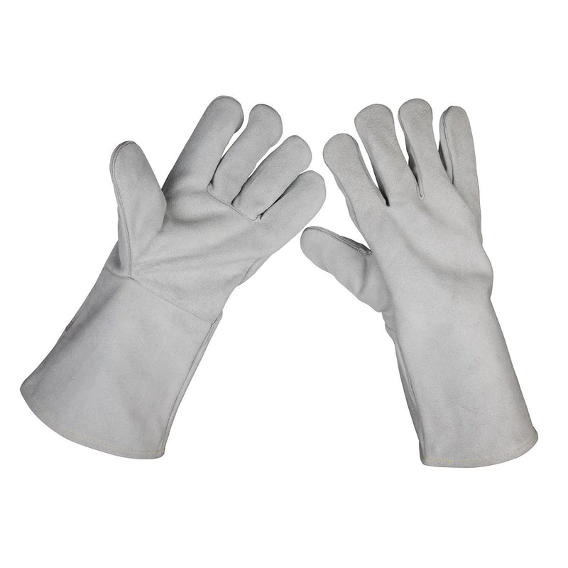 Sealey Leather Welding Gauntlets Lined Heavy-Duty Extra-Large Pair SSP151 Sealey - Dynamic Drive