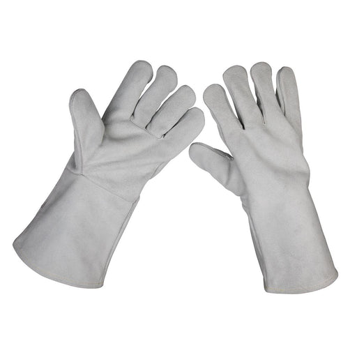Sealey Leather Welding Gauntlets Lined Heavy-Duty Extra-Large Pair SSP151 Sealey - Dynamic Drive