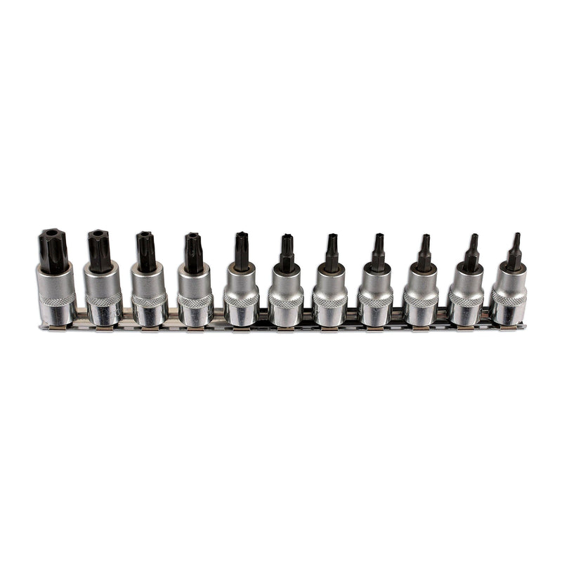 Laser Tamperproof Star Socket Bit Set 3/8"D 11pc 6068 Laser - Dynamic Drive