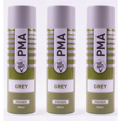3X Autotek Professional Grey Primer 500Ml Spray Paint High Coverage Autotek - Dynamic Drive
