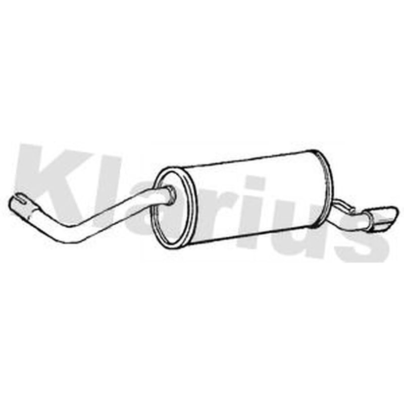 Klarius Box With Tail Pipe Rear fits Audi A1 2015-2018 1.0