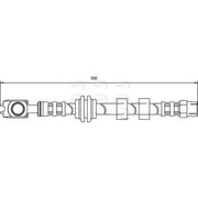 Apec Brake Hydraulic Hose Line Front fits VW Golf 1992-1997 1.6 2.0