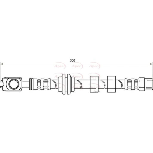 Apec Brake Hydraulic Hose Line Front HOS3634