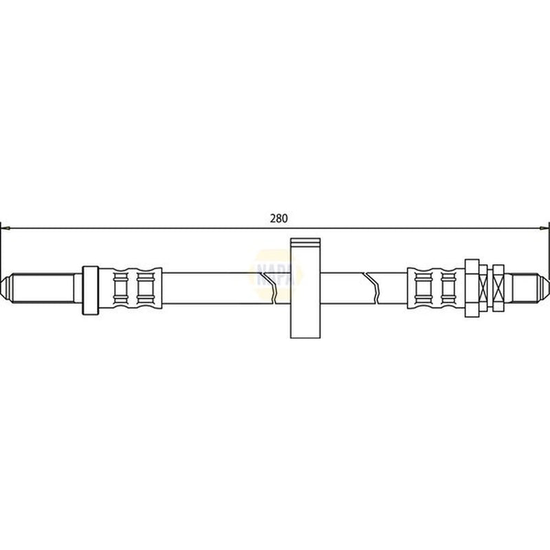 NAPA Brake Hydraulic Hose Line Rear Right NBH1353