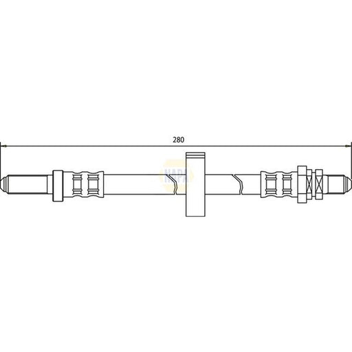 NAPA Brake Hydraulic Hose Line Rear Right fits Ford Escort 1985-1990