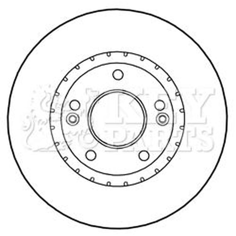 Key Parts 2 x Vented Front Brake Discs KBD5278-x2