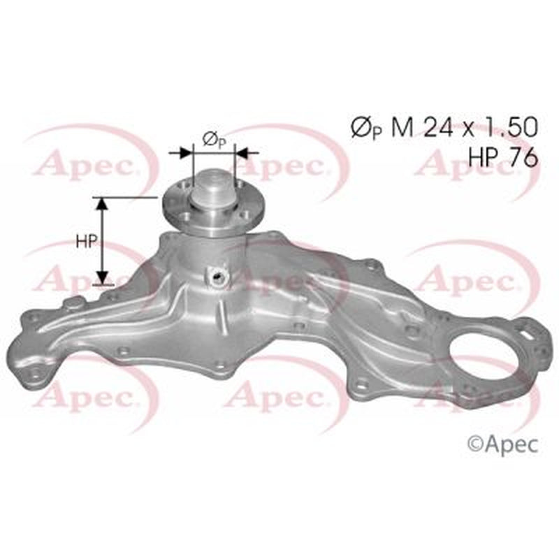Apec Engine Cooling Water Pump fits Ford Capri 1974-1987 2.0 2.3 2.8