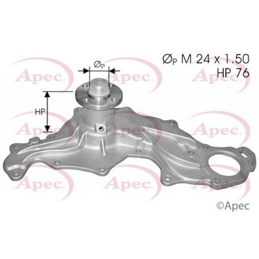 Apec Engine Cooling Water Pump fits Ford Capri 1974-1987 2.0 2.3 2.8