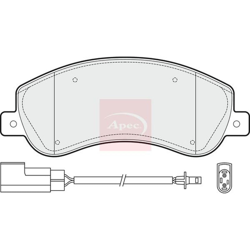 Apec Front Brake Pad Set fits Ford Transit 2006-2014 2.2 2.3 2.4 3.2