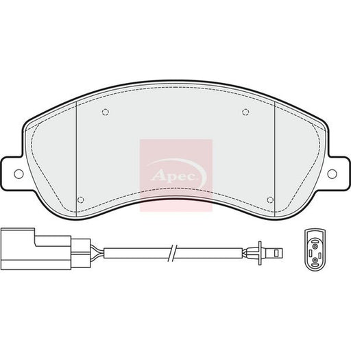 Apec Front Brake Pad Set fits Ford Transit 2006-2014 2.2 2.3 2.4 3.2
