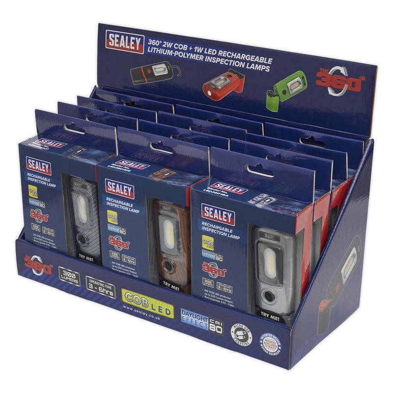 Sealey LED3601 Series Inspection Lamp Combo - Display Pack of 12 LED3601COMBO2 Town Tools - Dynamic Drive