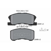 Textar Front Brake Pad Set 2349701
