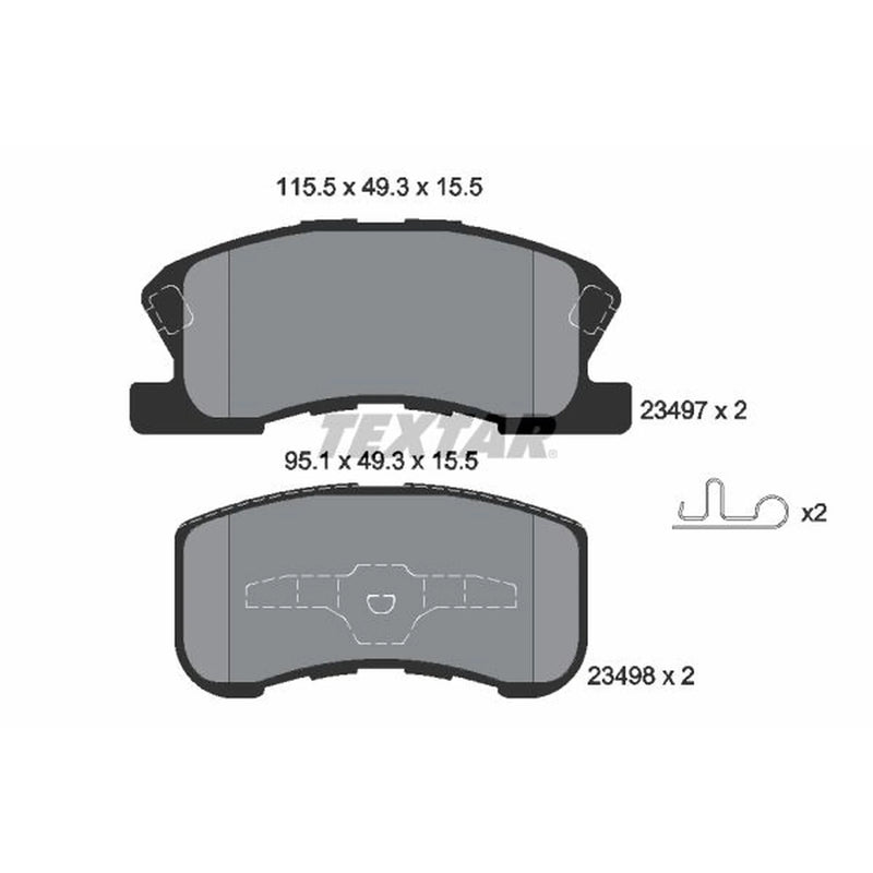 Textar Front Brake Pad Set 2349701