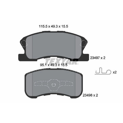 Textar Front Brake Pad Set 2349701