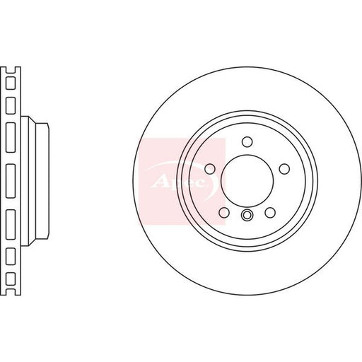 Apec 2 x Vented Brake Discs fits BMW 3 2004-2013