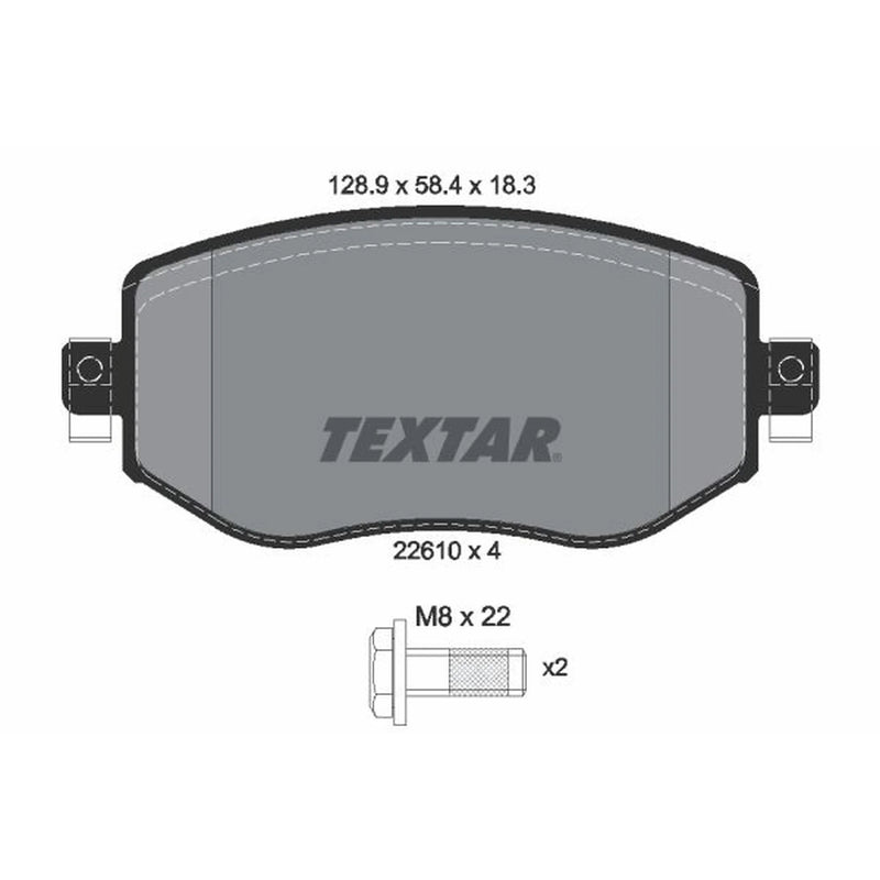 Textar Front Brake Pad Set 2261001