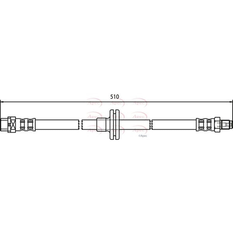 Apec Brake Hydraulic Hose Line Front fits BMW X5 2000-2006 3.0 4.4 4.6 4.8