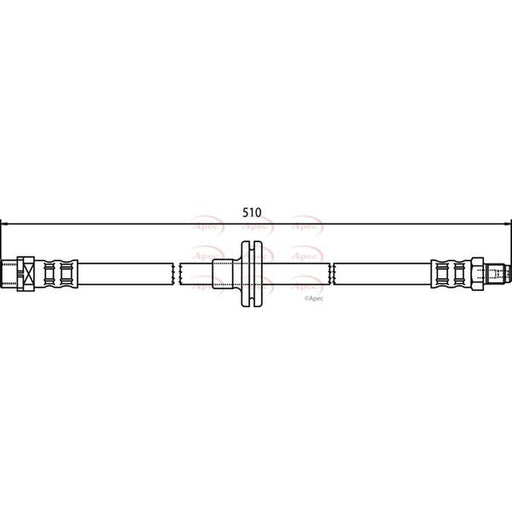 Apec Brake Hydraulic Hose Line Front fits BMW X5 2000-2006 3.0 4.4 4.6 4.8