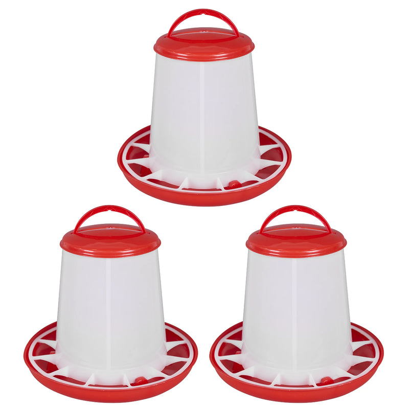 Sealey Poultry Feeder 3kg - Pack of 3 Durable Plastic Feeders