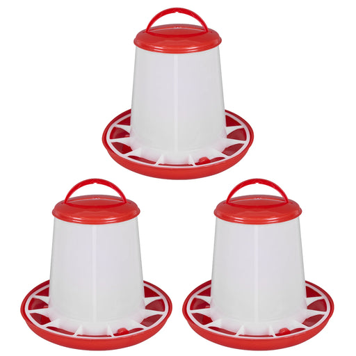 Sealey Poultry Feeder 3kg - Pack of 3 Durable Plastic Feeders
