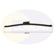 Comline Rear Wiper Blades fits Alfa Romeo Stelvio 2016 on 2.0 2.2