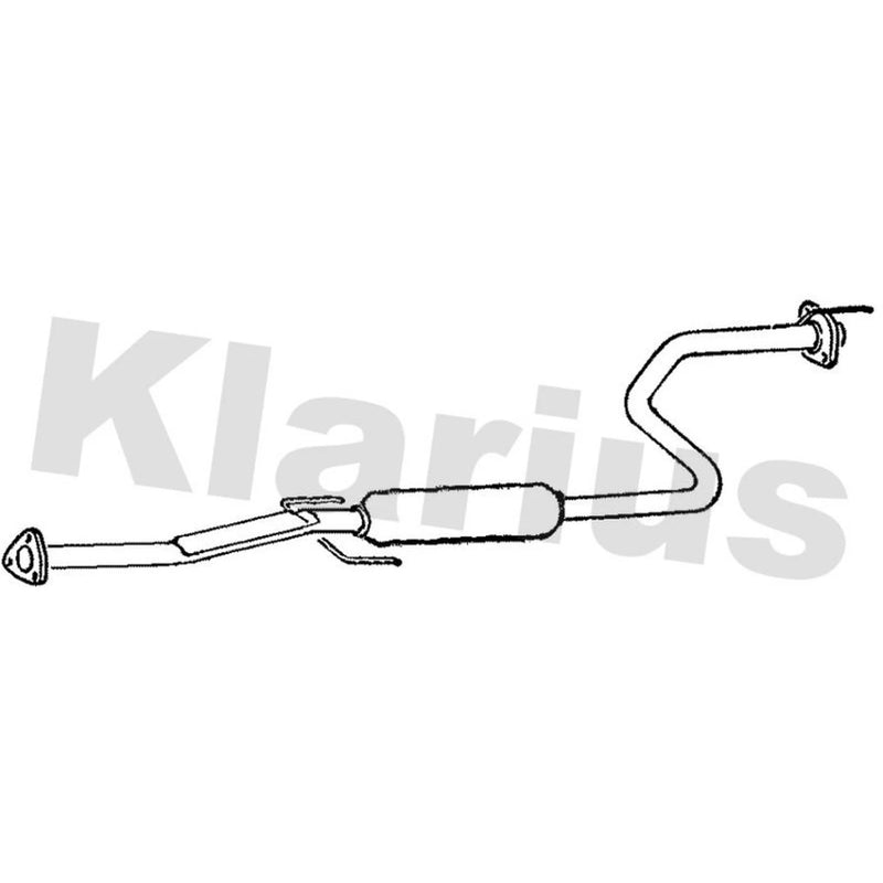 Klarius Box With Centre Pipe Centre fits Honda Civic 1991-1995 1.3 1.5