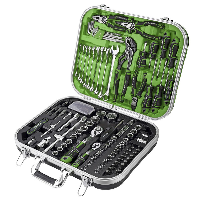 Sealey Mechanic's Tool Kit 144pc Hi-Vis Green AK7980HV Sealey - Dynamic Drive