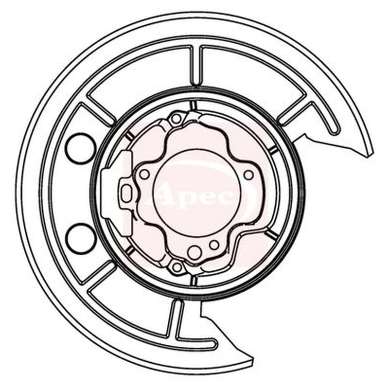 Apec Brake Disc Splash Guard Rear Right fits Citroën Relay III 2006-2020 2.2 3.0