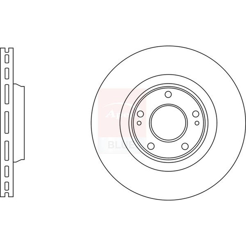 Apec Front & Rear Brake Discs & Pads fits Hyundai Kona 2017-2023 1.0 1.6