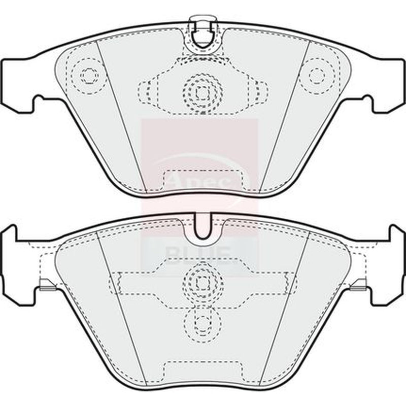 Apec Front Brake Pad Set fits BMW 1 2011-2012