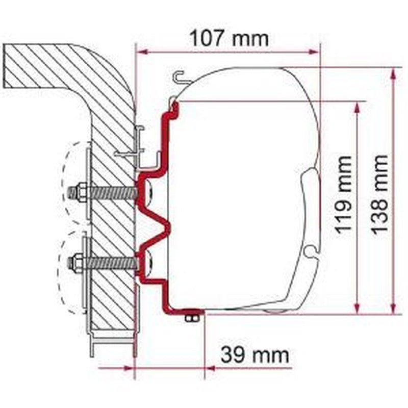 Fiamma F45 Adapter Kit Hymercamp 400Cm 98655-274 Fiamma - NN4 Online