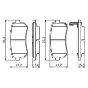 Bosch Front & Rear Pads fits Hyundai I20 I 2008-2015 1.1 1.2 1.4