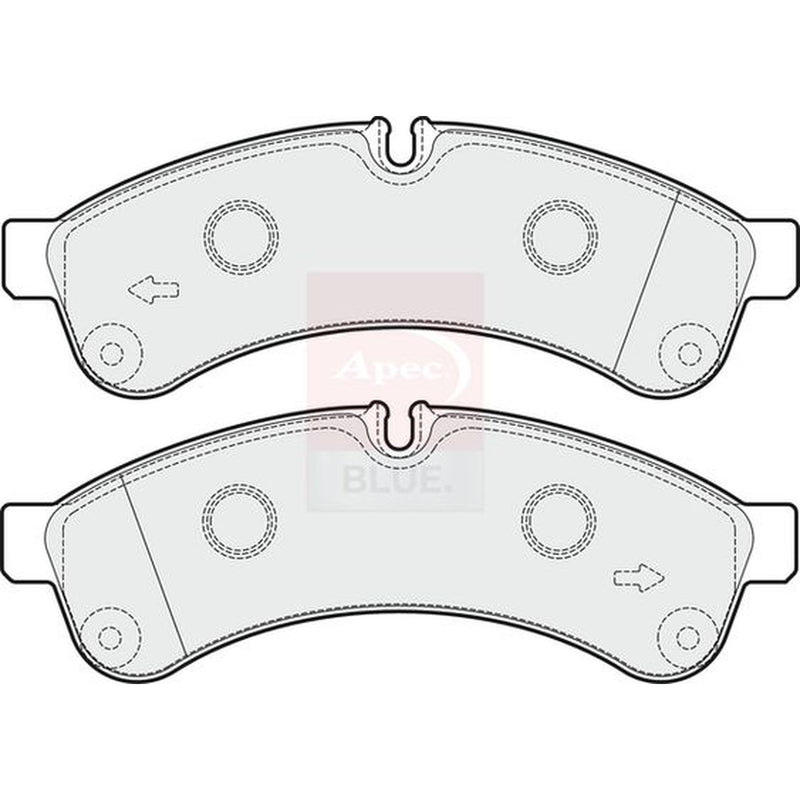 Apec Rear Brake Pad Set fits Iveco Daily IV 2006-2011